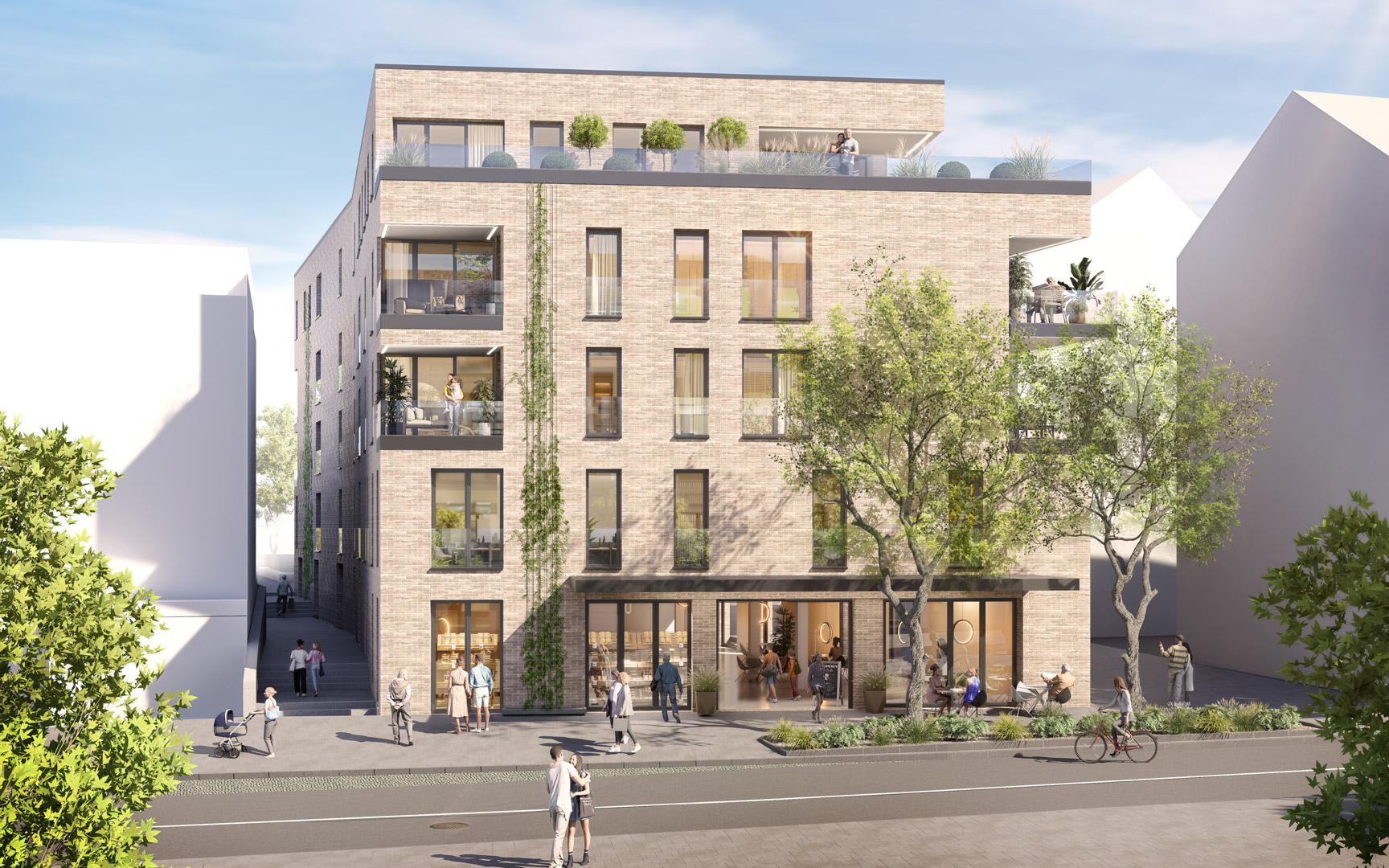 Das Roos – Ihr neues Zuhause im Zentrum von Fellbach Visualisierung von Haus C